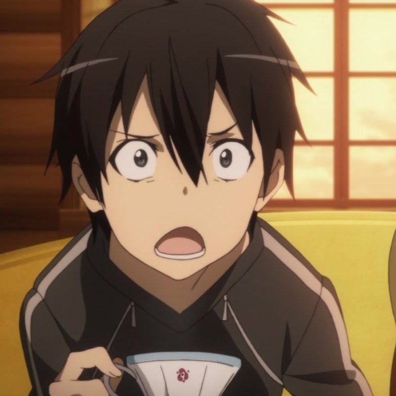 Кирито пьёт чай