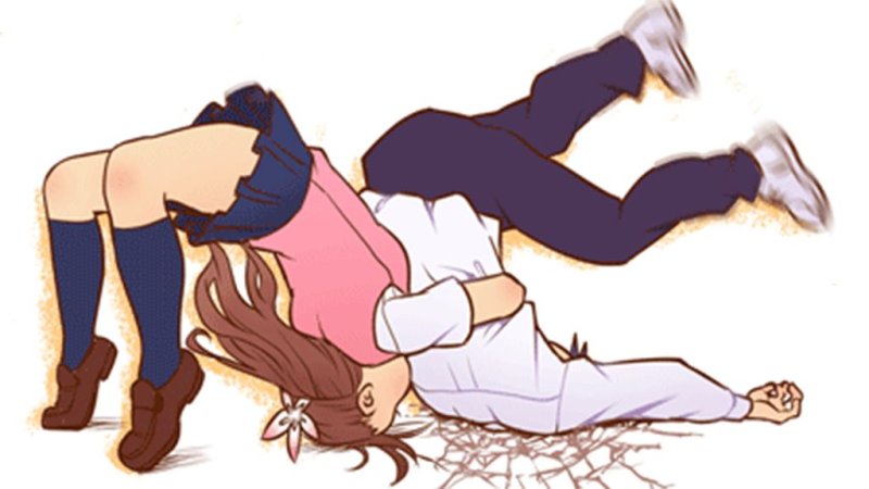 Человека прижали к стене