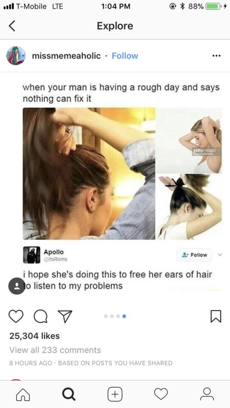 Любовь это когда он заплетает тебе косички