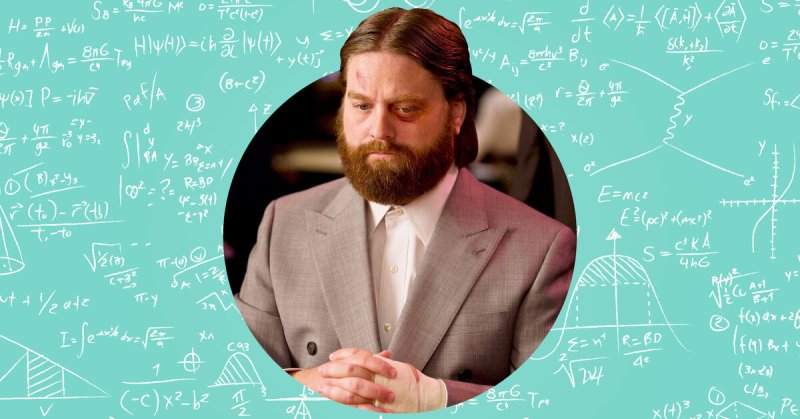 Мужчина считает в уме картинки