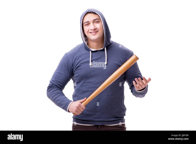 Человек с битой на плече