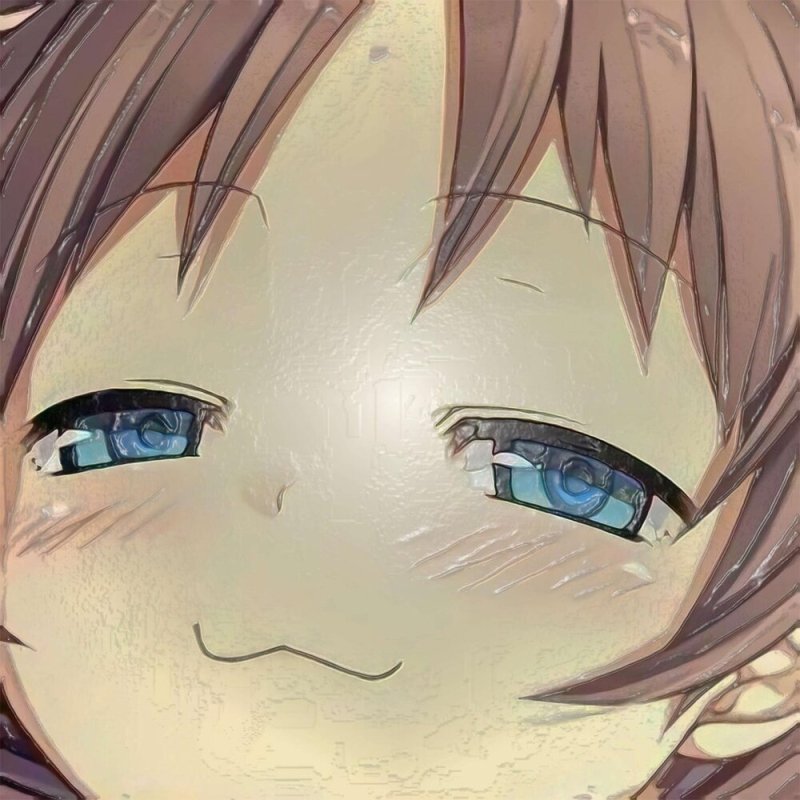 Довольное лицо аниме