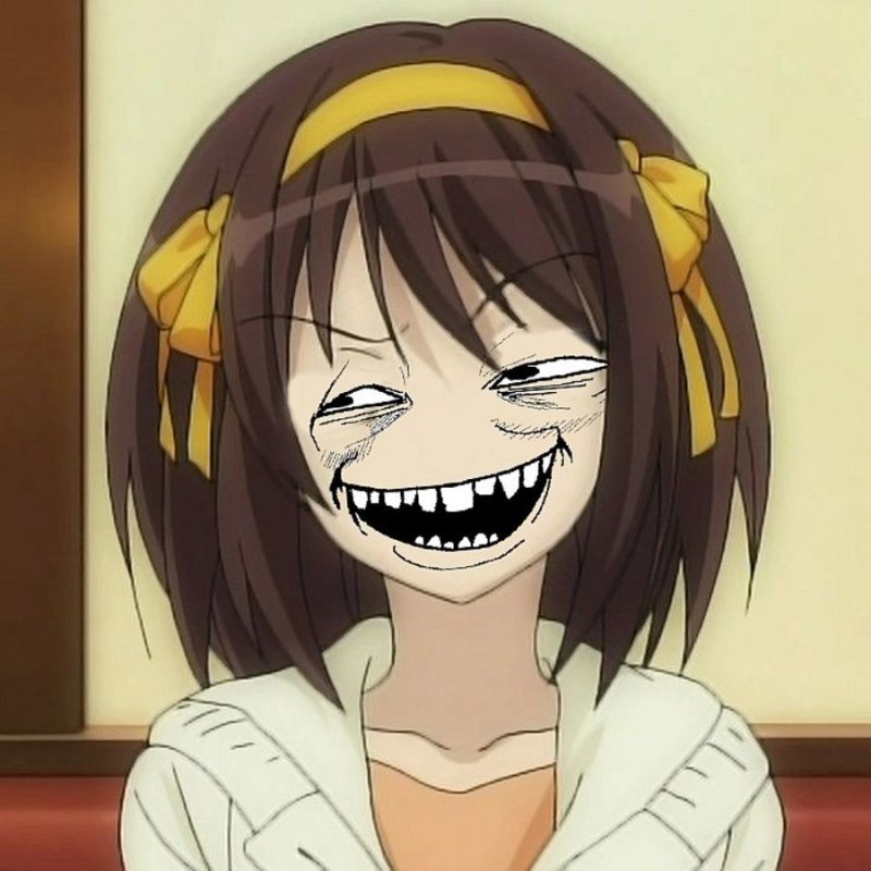 Веселое аниме лицо