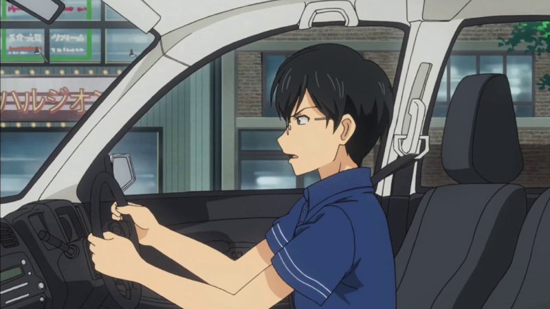 Салон машины аниме