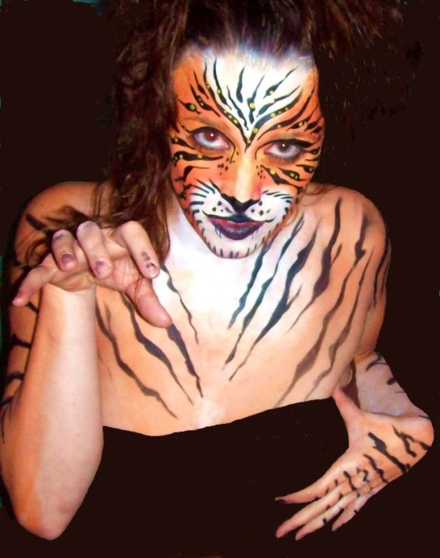 Макияж тигра