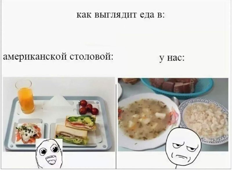 Мемы про школьную еду