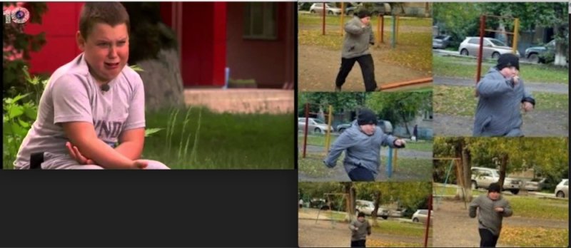 Толстый мальчик бежит