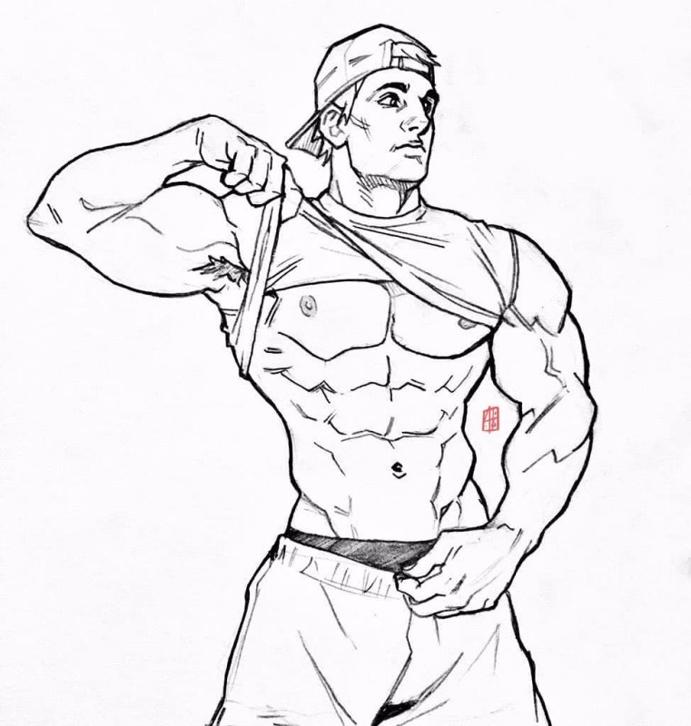 Нарисованный качок