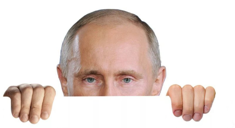 Путин на белом фоне