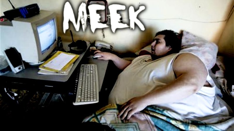 Жирный человек за компьютером