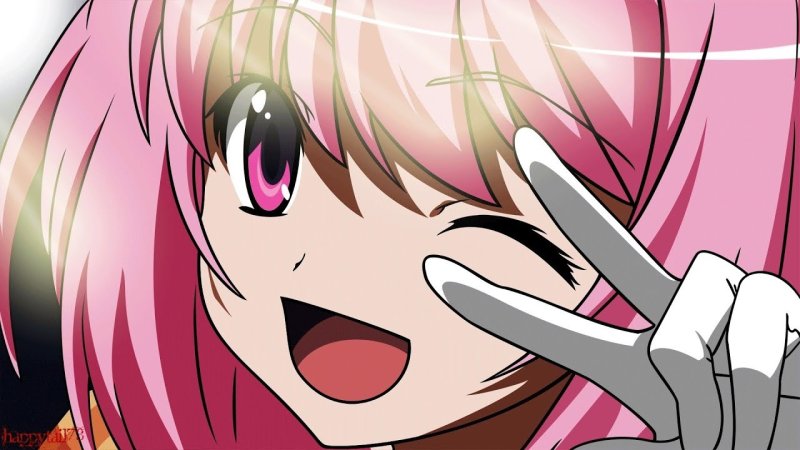 Аниме девушка подмигивает