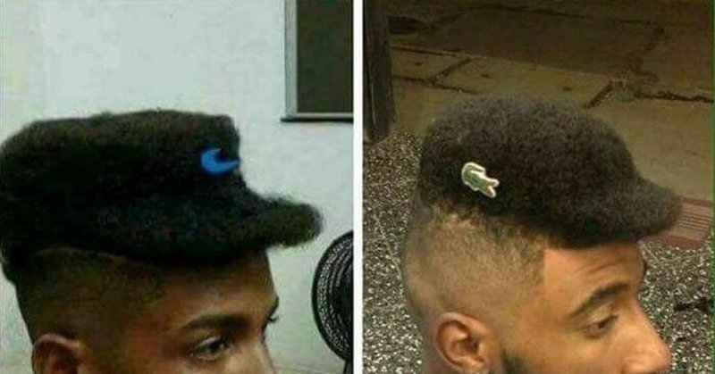 Негр с прической кепка