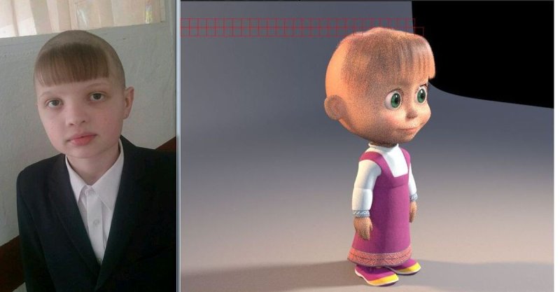 Маша с лицом негра