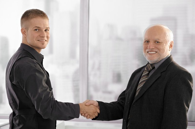 Рукопожатие мужчин