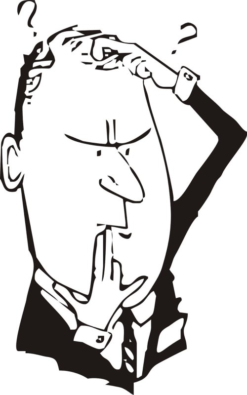 Человек чешет затылок