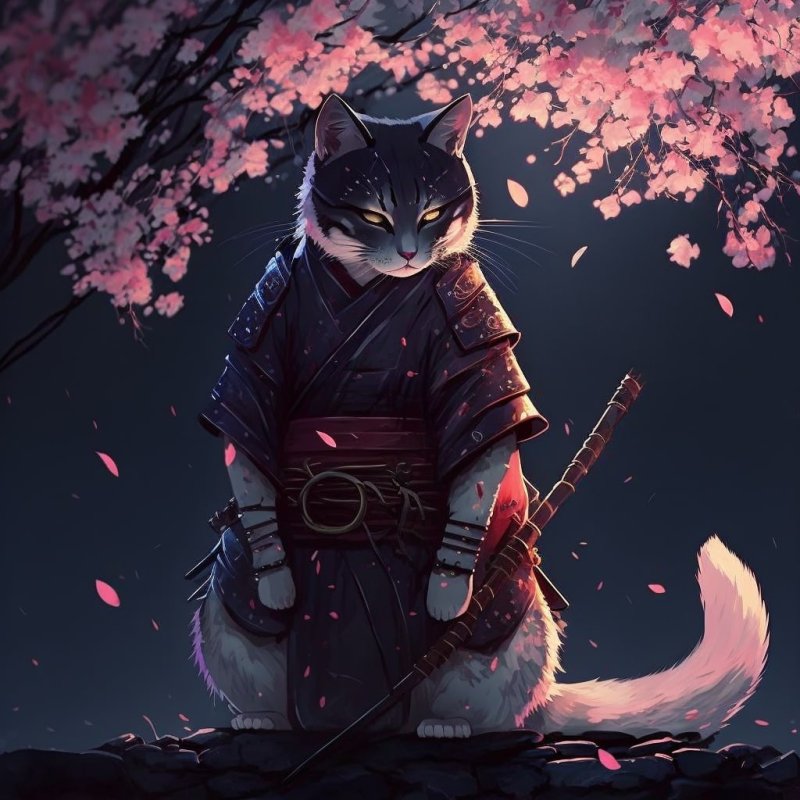 Коты Самураи арт