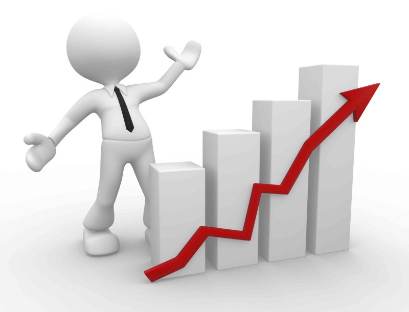 Белый человечек с графиком