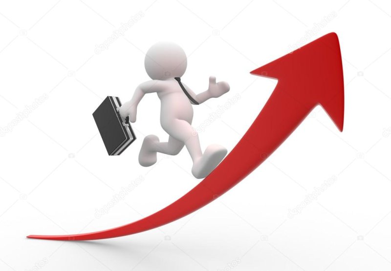 Человечек бежит вверх