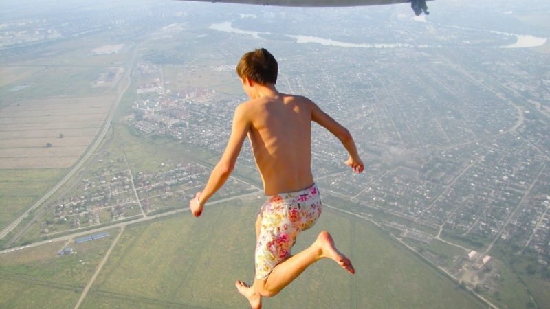 Прыжок с самолёта без порошута