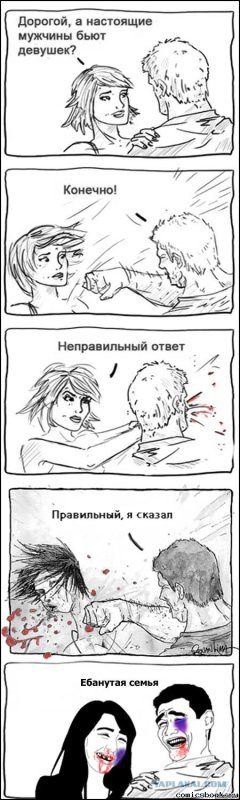 Девушка бьет парня Мем