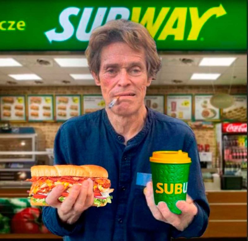 Уильям Дефо Мем с апельсином