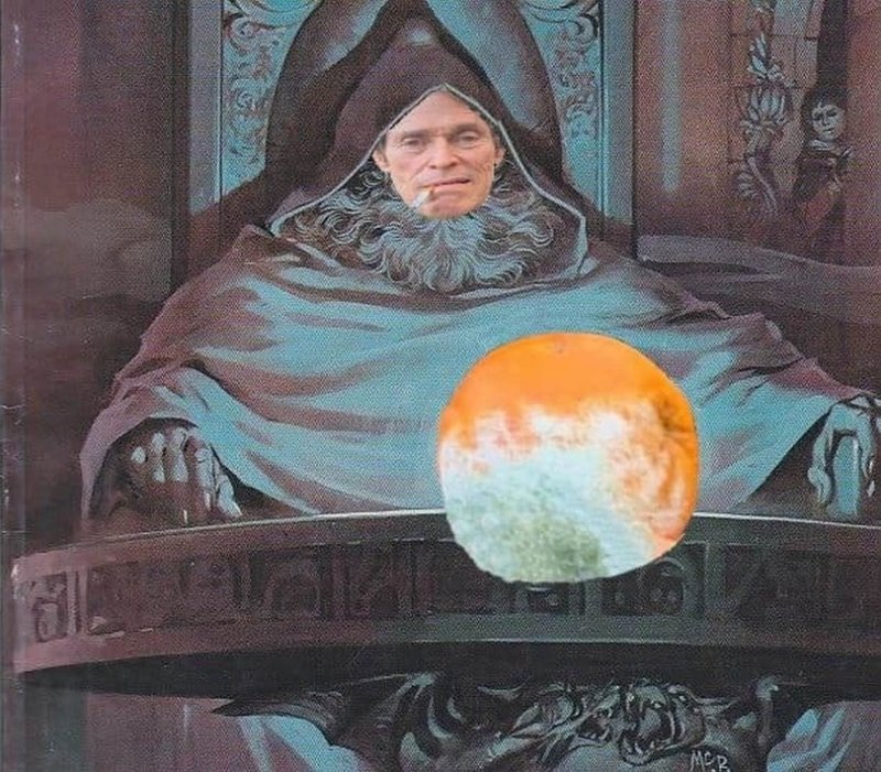 Уильям Дефо с апельсинами