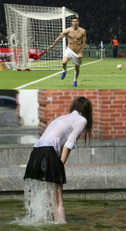 Девушка выжимает юбку