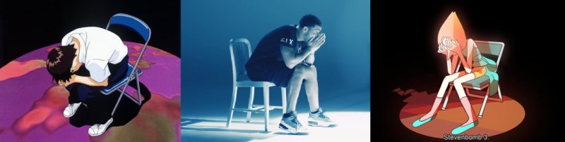 Евангелион Синдзи на стуле