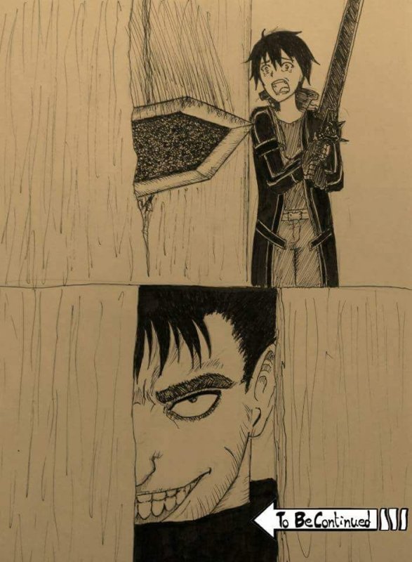 Черный мечник Гатс и Кирито