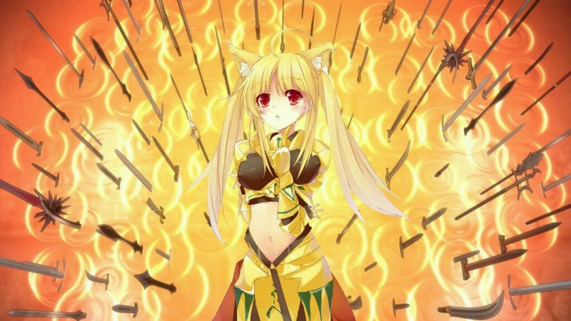 С мечом аниме