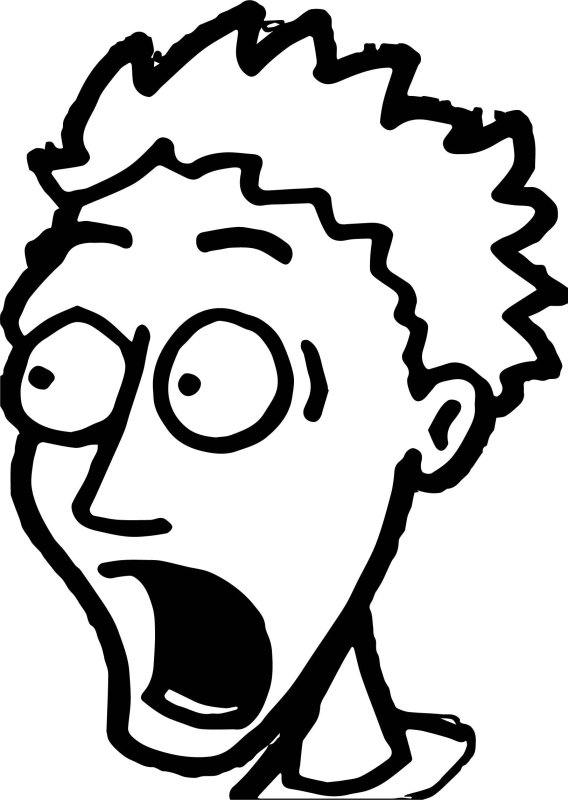 Нарисованное удивленное лицо