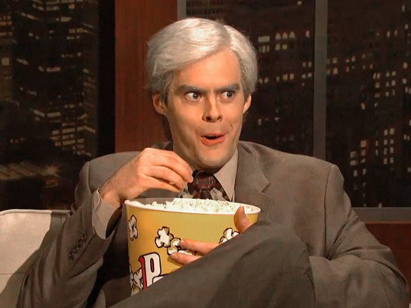 Мужик с попкорном Мем