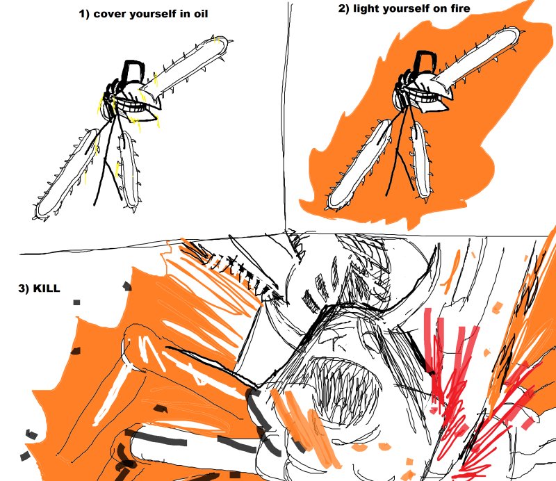 Макима Мем человек бензопила