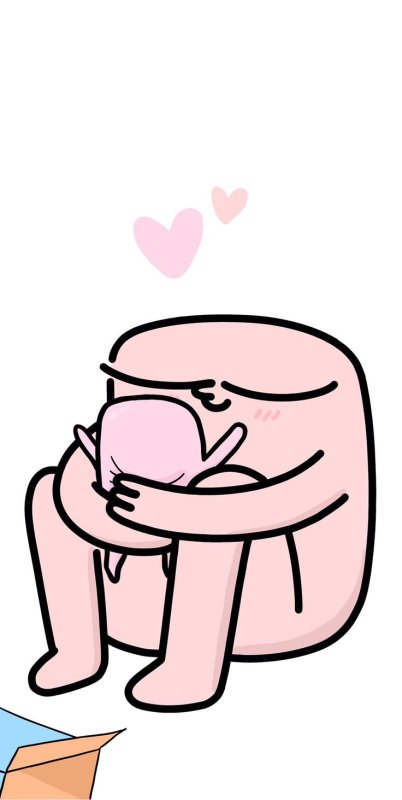 Стикеры с розовым человечком