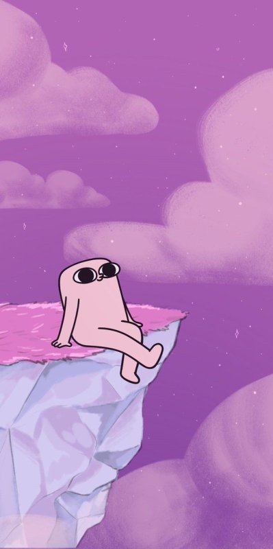 Обои с розовым человечком