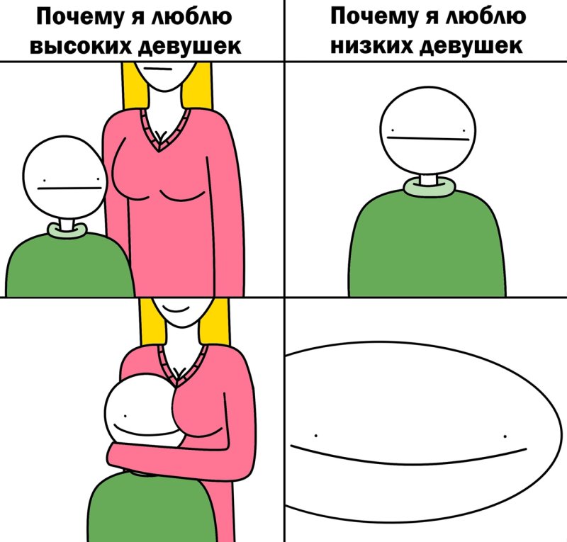 Плюсы высоких девушек Мем