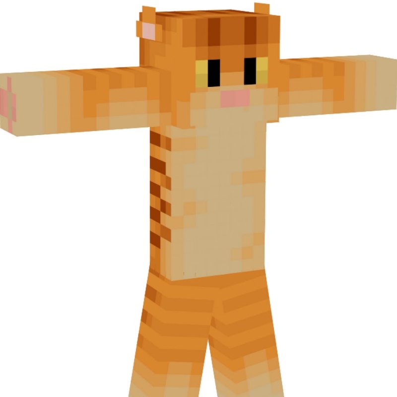 Скин рыжего кота для майнкрафт