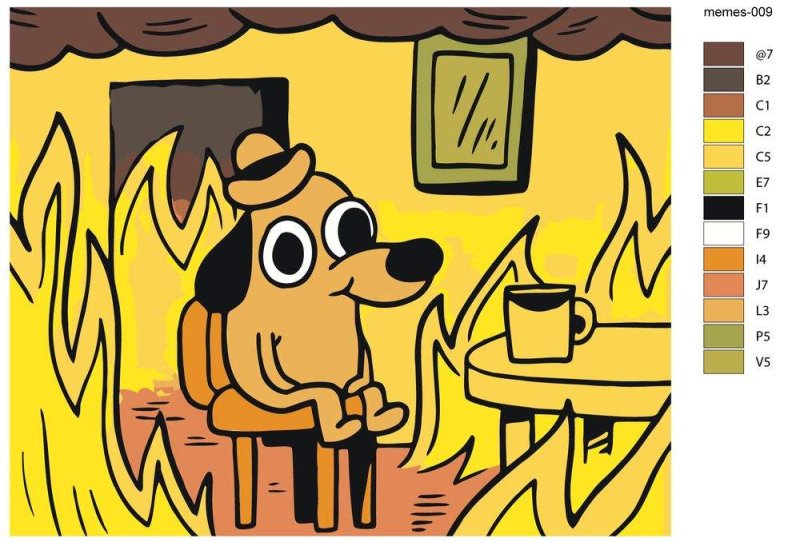 Собака в огне