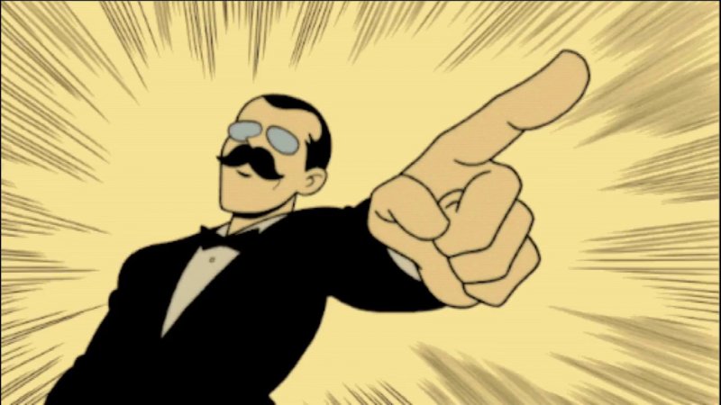 Палец указывает в экран