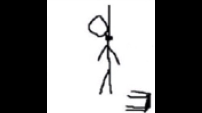 Человечек повесился Мем