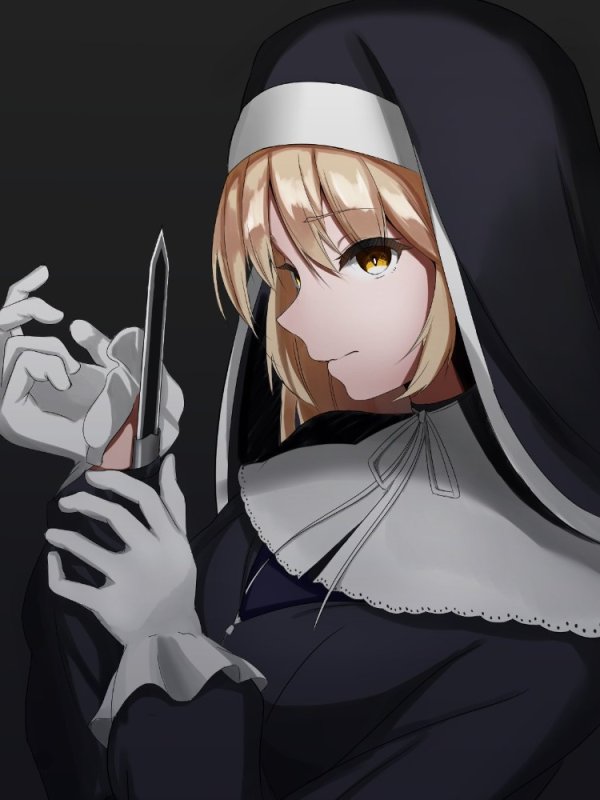 Сестра Клэр монахиня аниме арт