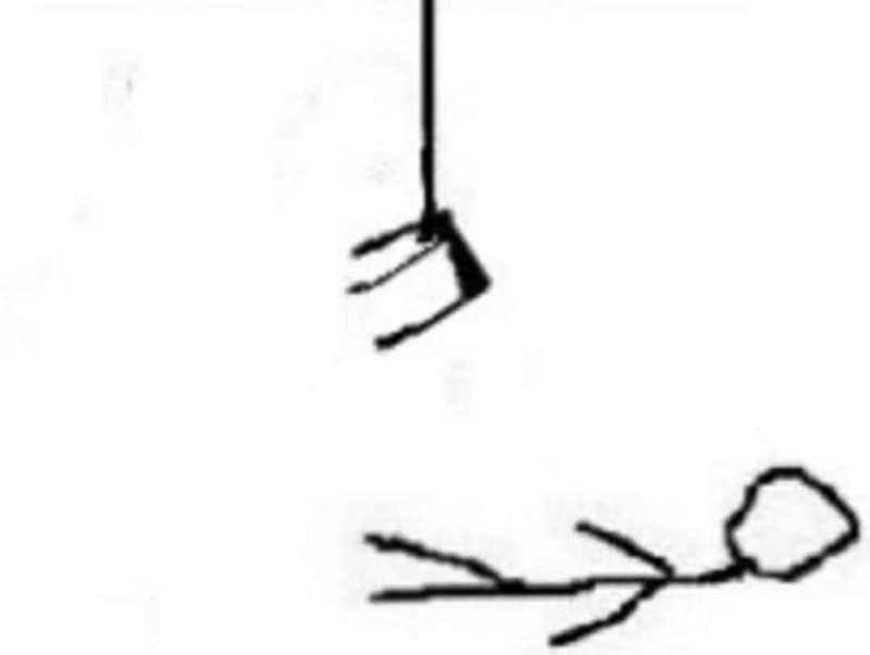 Нарисованный человечек повесился