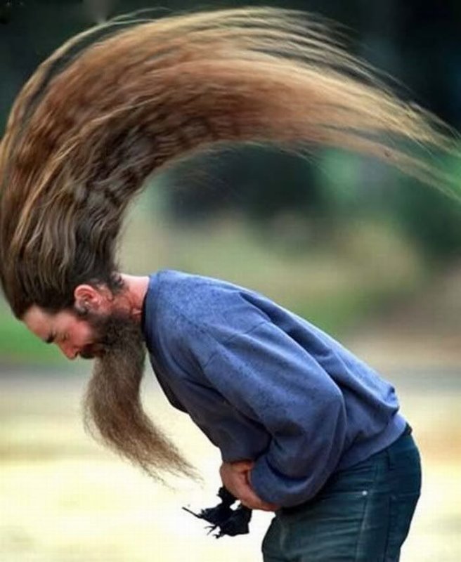 Смешные длинные волосы