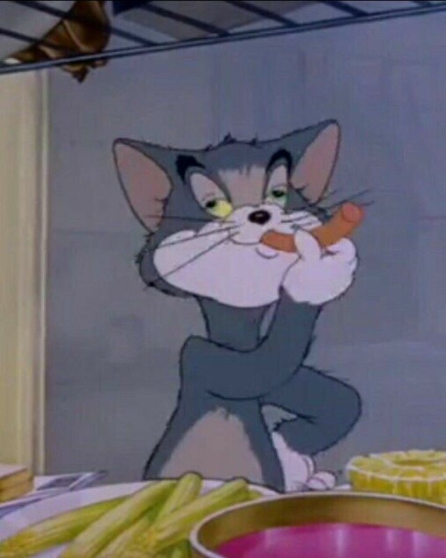 Том и Джерри том курит