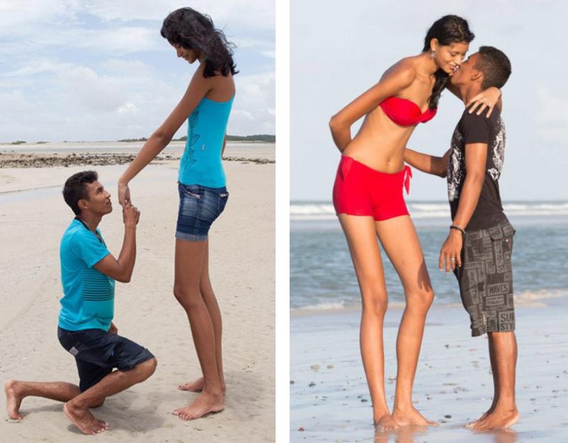 Высокая и низкая девушка