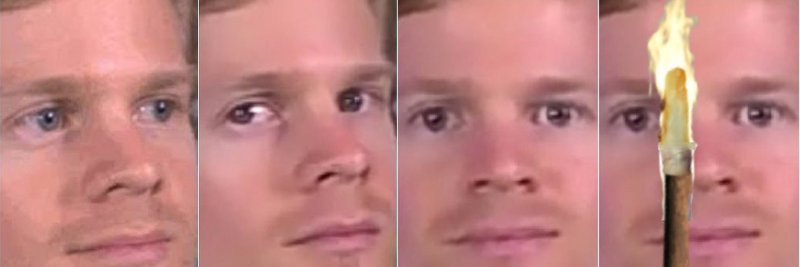 Чел с открытыми глазами и закрытыми