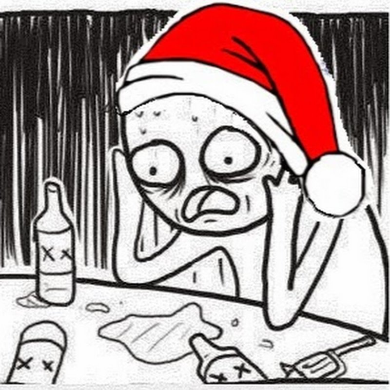 Мем с бутылкой за столом