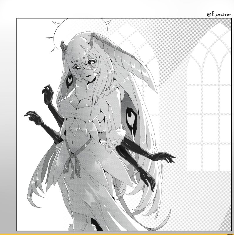 Monster girl аниме Moth Джунипер