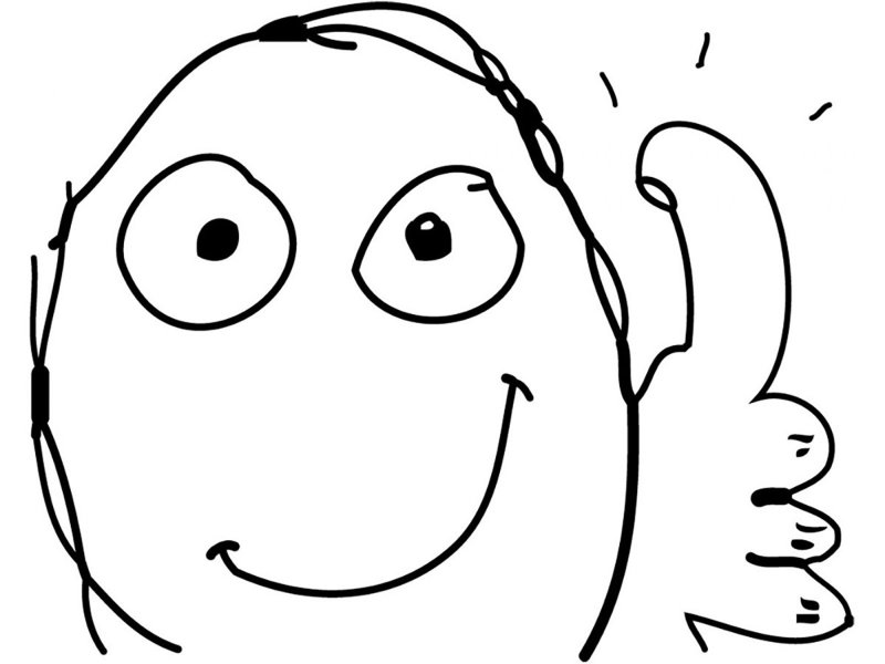 Мужик показывает палец вверх