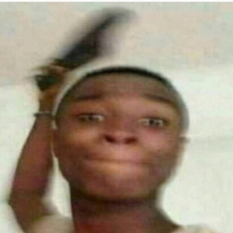 Афроамериканец с тапком